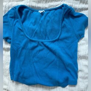 GARAGE blue crop top worn twice